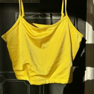 Klassy Network Yellow Shine Brami Crop Top